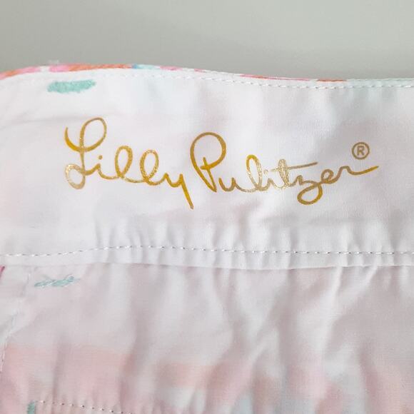 Lilly Pulitzer Chipper Shorts Too Much Bubbly Bermuda Short Womens 10 Preppy - Picture 4 of 10